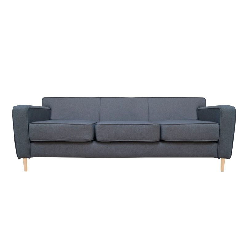 SOFA LILEN 3 CUERPOS FELPA GRIS - 1