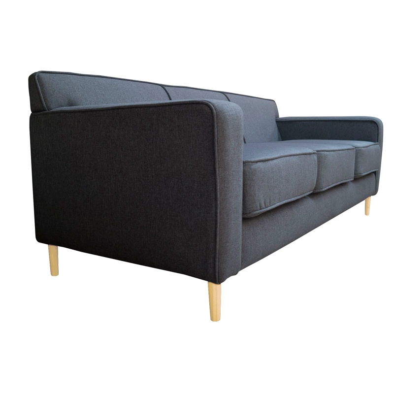 SOFA LILEN 3 CUERPOS FELPA GRIS - 2