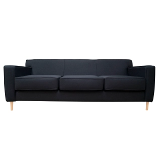 SOFA LILEN 2 CUERPOS CHENILLE GRAFITO TIPO LINO - 1