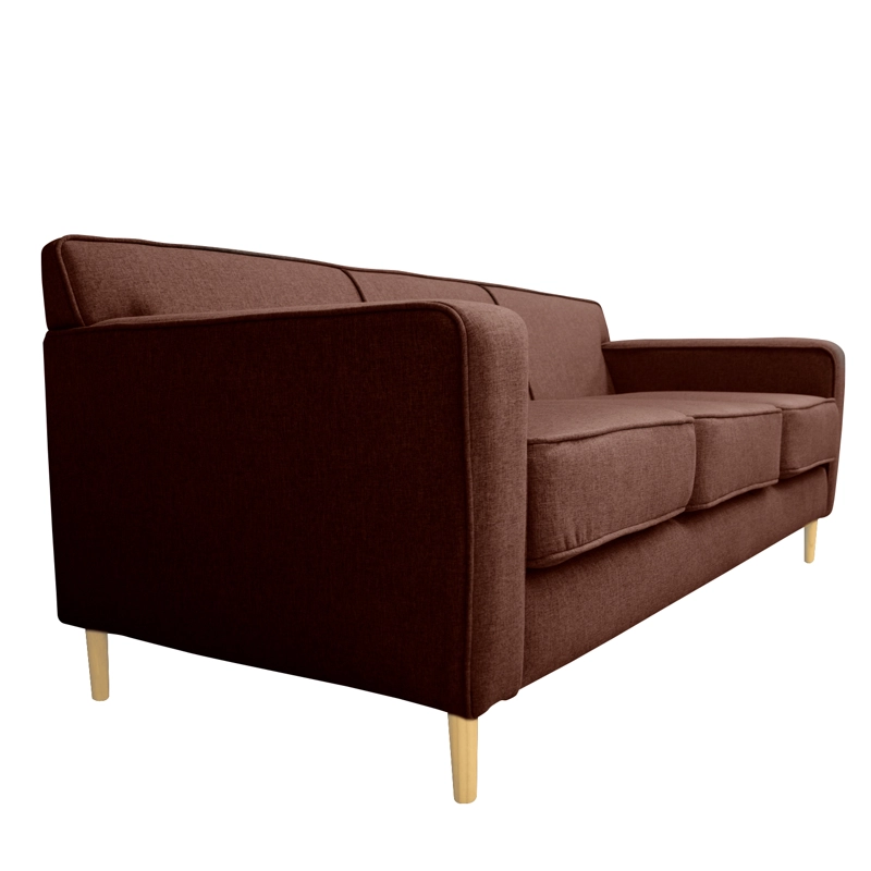 SOFA LILEN 2 CUERPOS CHENILLE TIPO LINO CAFE - 2