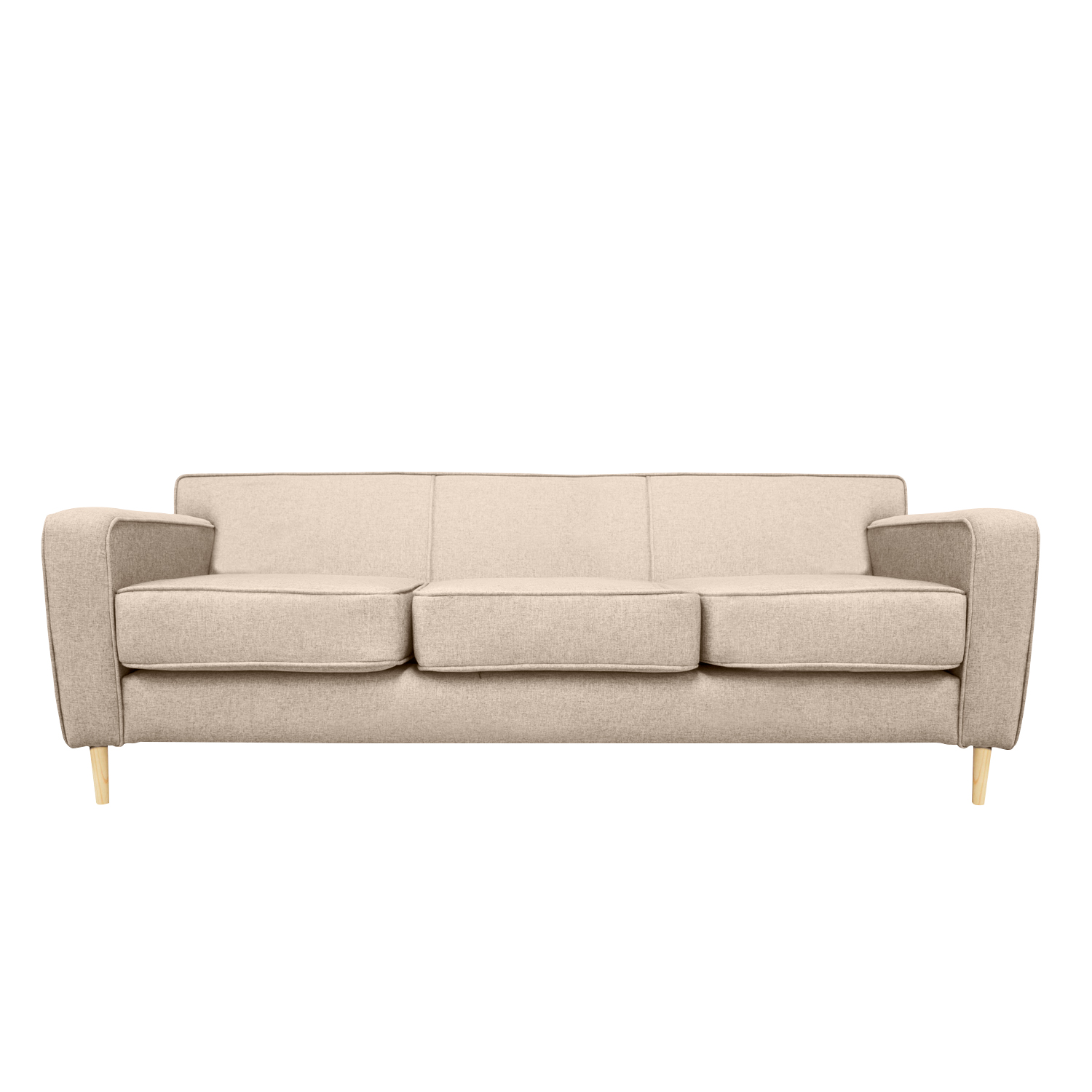 SOFA LILEN FELPA BEIGE 2 CUERPOS - 1