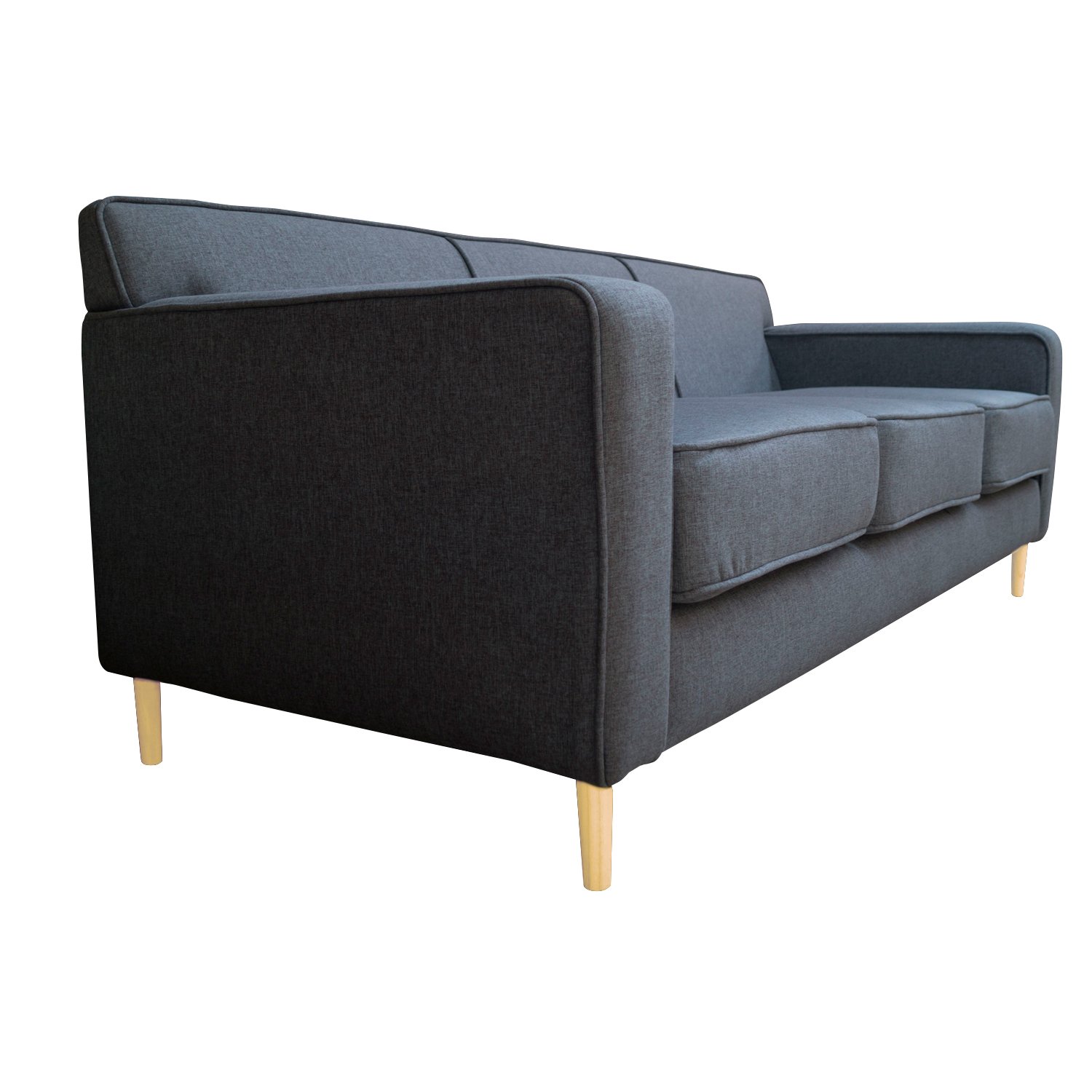 SOFA SOFAS HOME LILEN 2 CUERPOS CHENILLE TIPO LINO GRIS - 2