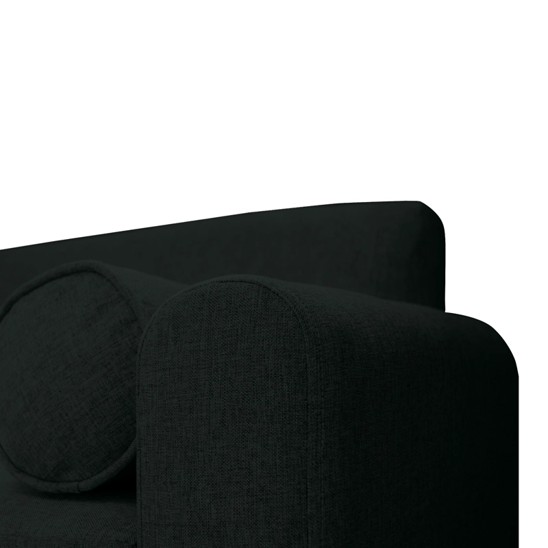 SOFA MELI 2 CUERPOS FELPA NEGRO - 4