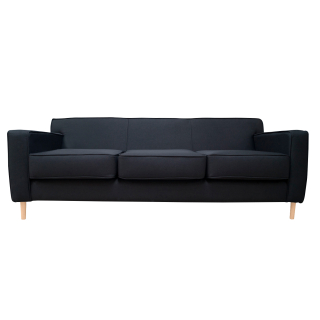SOFA LILEN CHENILLE TIPO LINO GRAFITO 3 CUERPOS - 1