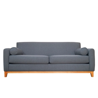 SOFA MELI 2 CUERPOS FELPA GRIS - 1