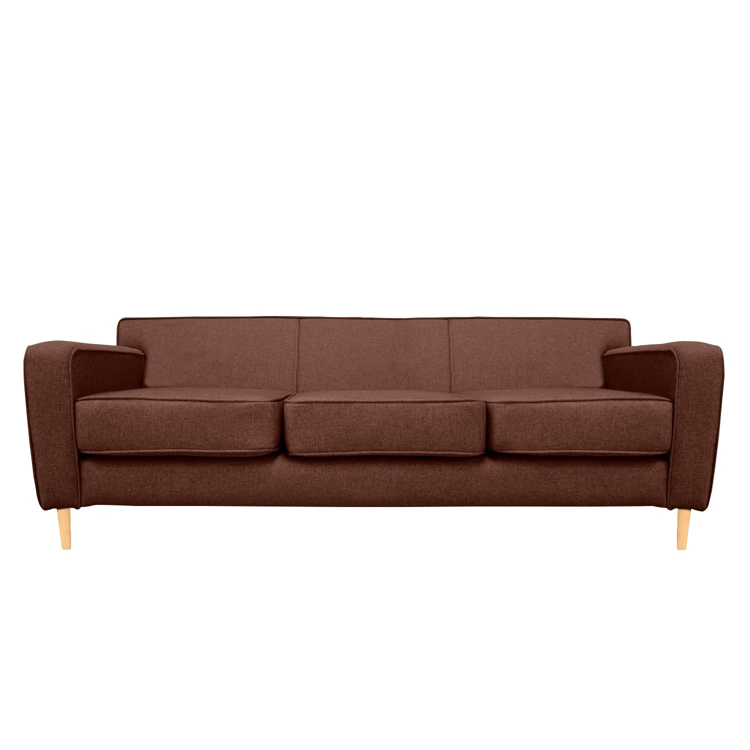SOFA LILEN FELPA CAFE 3 CUERPOS - 1