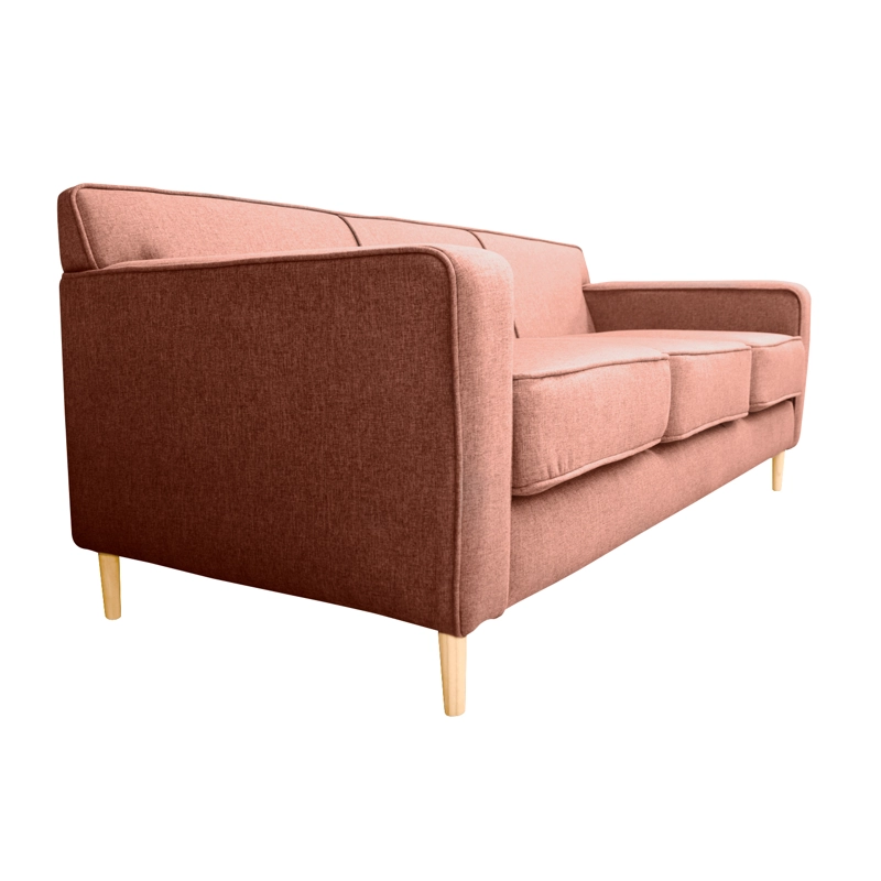 SOFA LILEN 2 CUERPOS FELPA PALO ROSA - 2