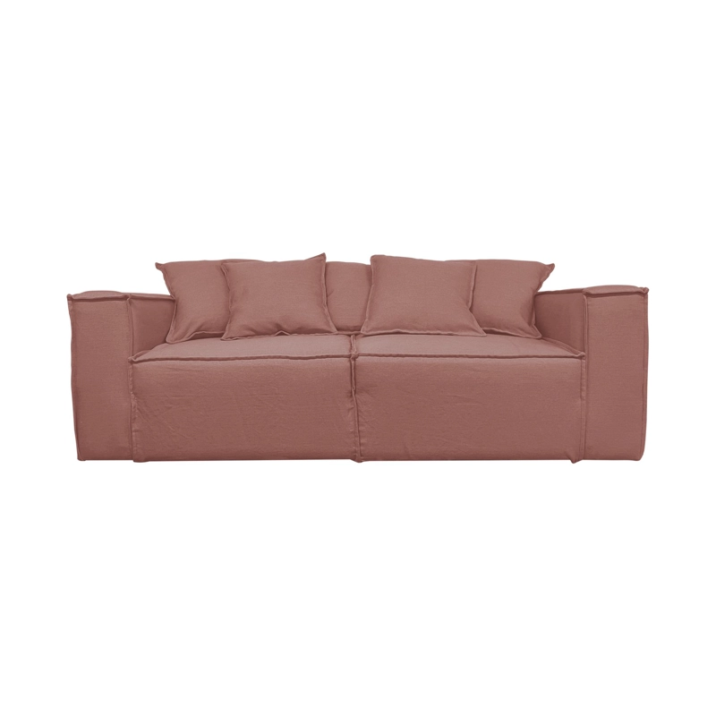 SOFA ENCO 3 CUERPOS FELPA PALO ROSA - 1