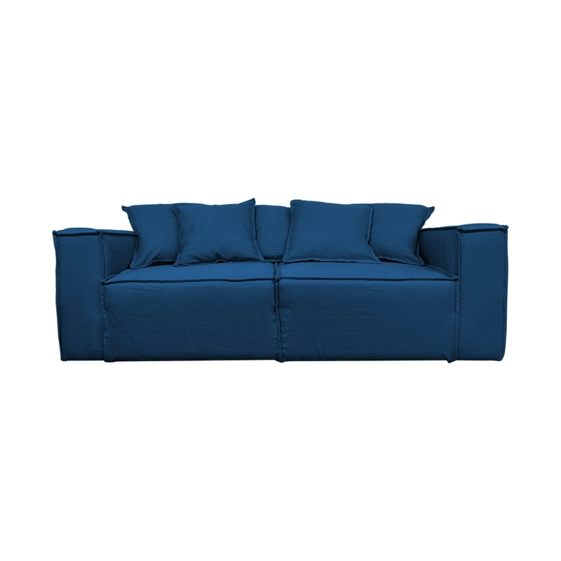 SOFA ENCO 3 CUERPOS FELPA AZUL - 1