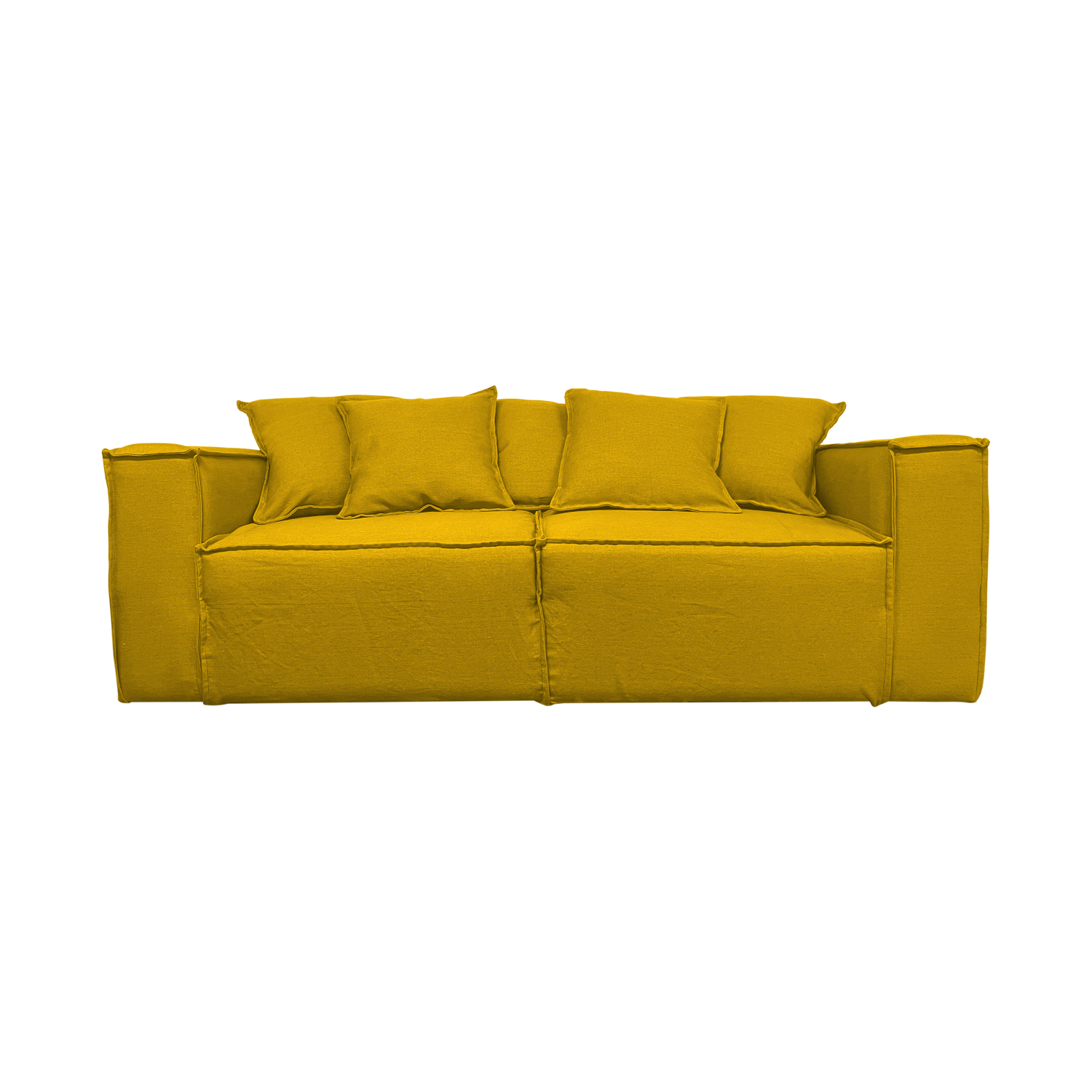 SOFA ENCO 3 CUERPOS FELPA AMBARINO - 1