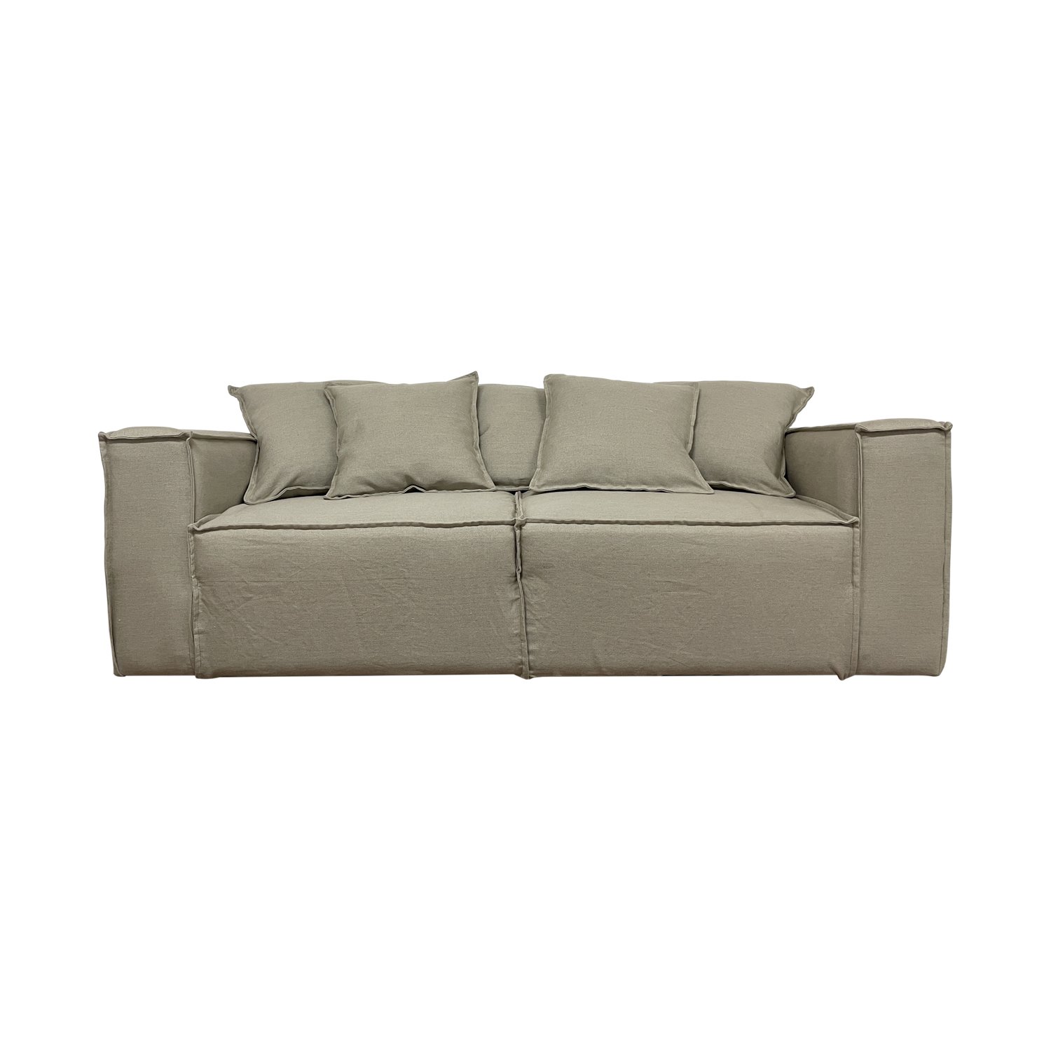 SOFA ENCO 3 CUERPOS FELPA BEIGE - 1