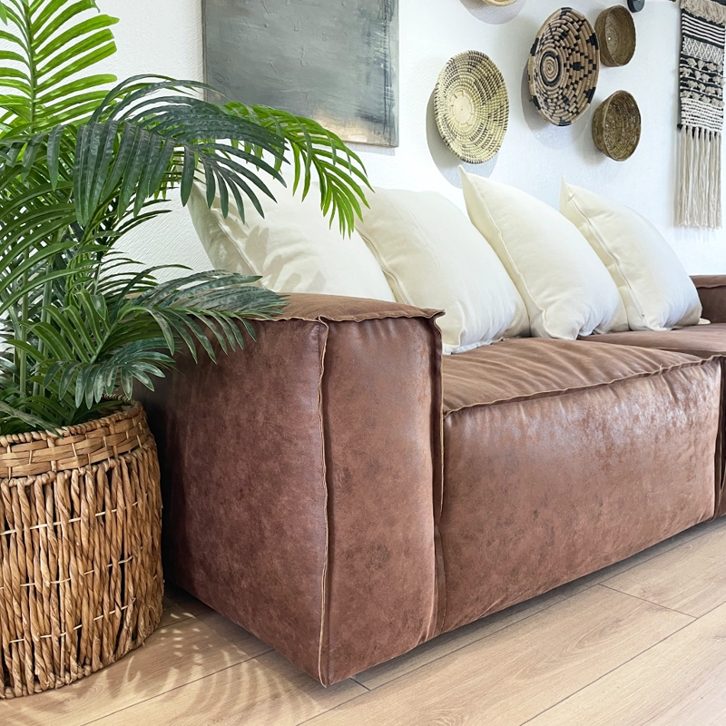 SOFA ENCO 3 CUERPOS CAMEL CUERO - 3