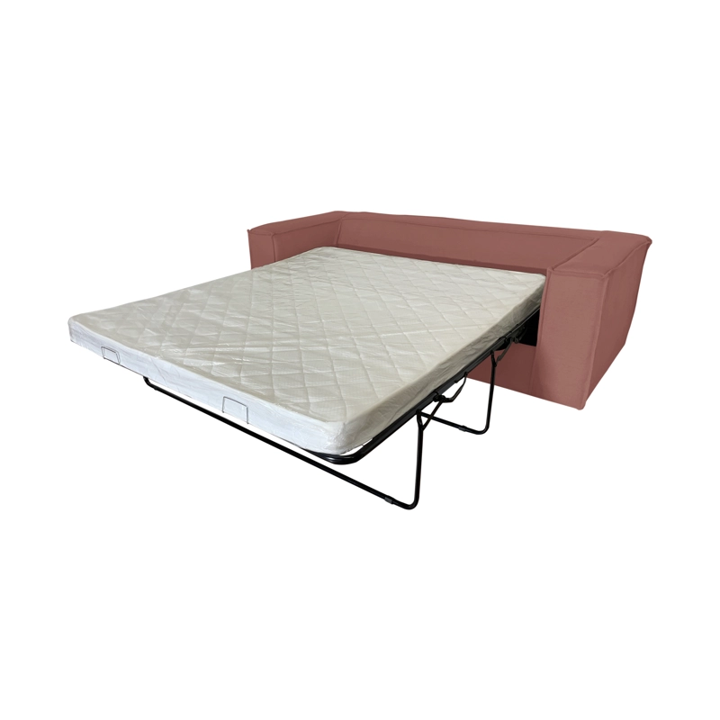 SOFA CAMA ENCO 3 CUERPOS FELPA PALO ROSA - 4