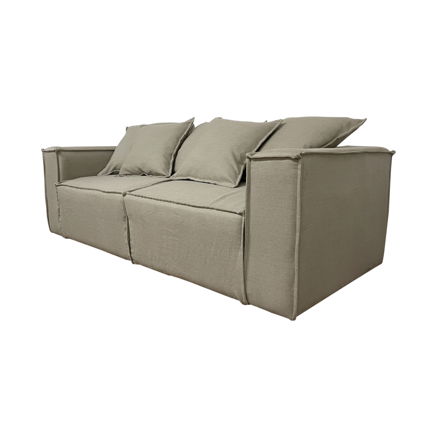 SOFA CAMA ENCO 3 CUERPOS FELPA BEIGE - 3