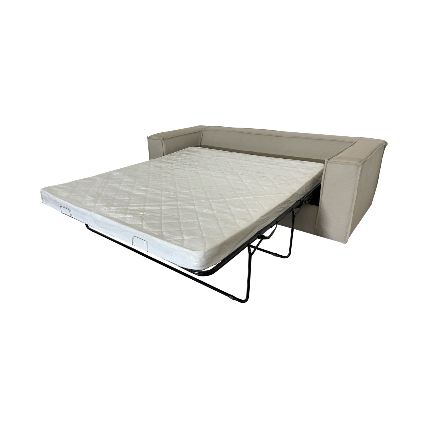 SOFA CAMA ENCO 3 CUERPOS FELPA BEIGE - 4