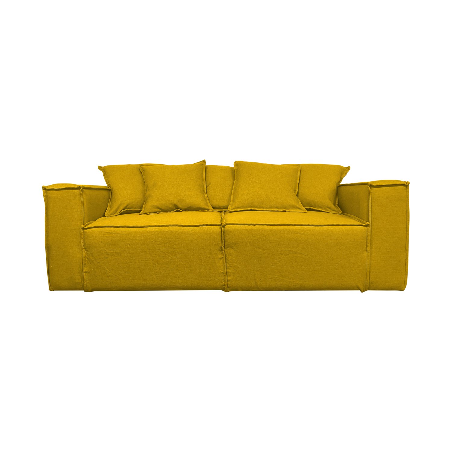 SOFA CAMA ENCO 3 CUERPOS FELPA AMBARINO - 1