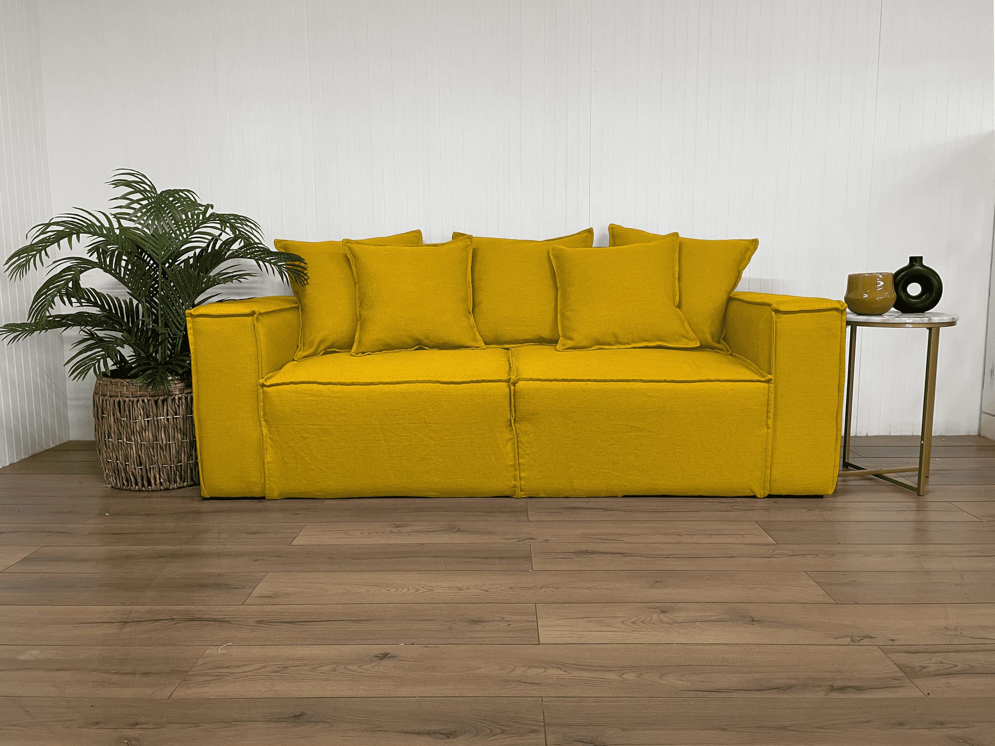 SOFA CAMA ENCO 3 CUERPOS FELPA AMBARINO - 2