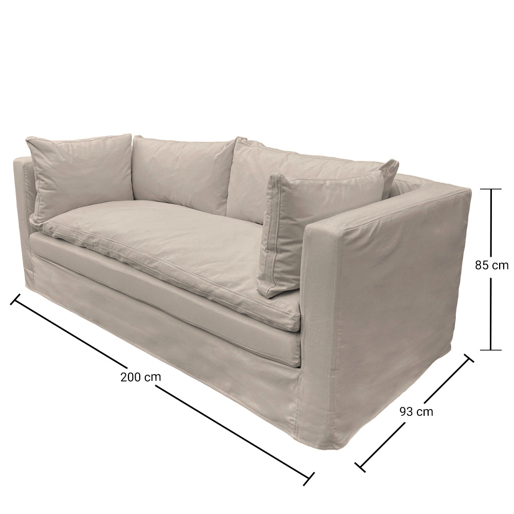 SOFA PUELO 3 CUERPOS LINO HUESO - 5