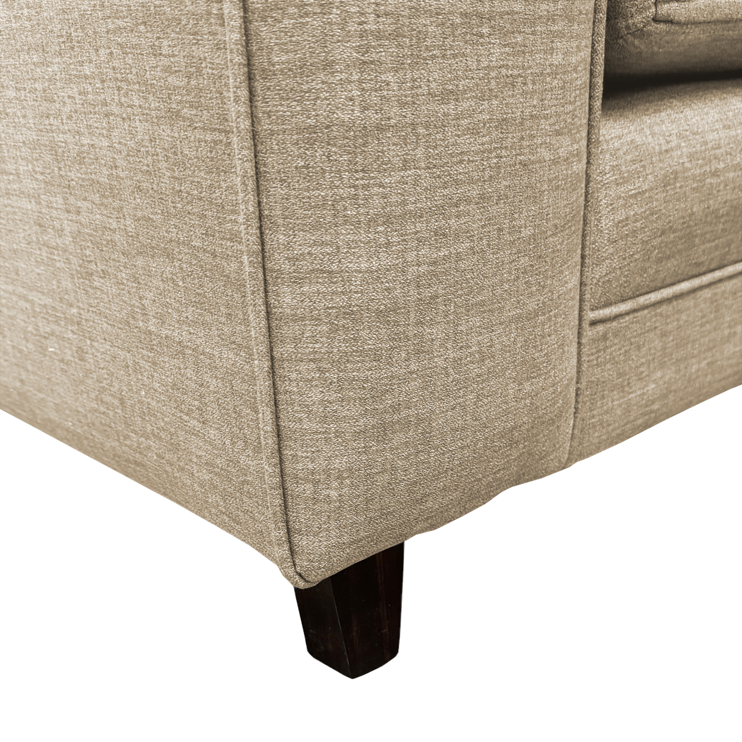 SECCIONAL DERECHO 4 CUERPOS BEIGE ALPES CHENILLE TIPO LINO - 2