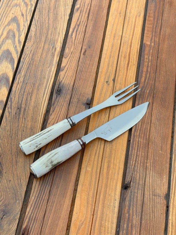 TENEDOR Y CUCHILLO SETTER ASTA DE CIERVO - FIRE CHILE - 2
