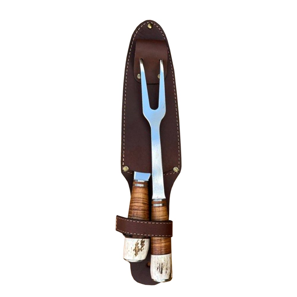 TRINCHE Y CUCHILLO TROZADOR SETTER MADE/CIERVO - FIRE CHILE - 2