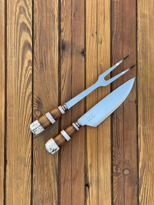 TRINCHE Y CUCHILLO TROZADOR SETTER MADE/CIERVO - FIRE CHILE - 4