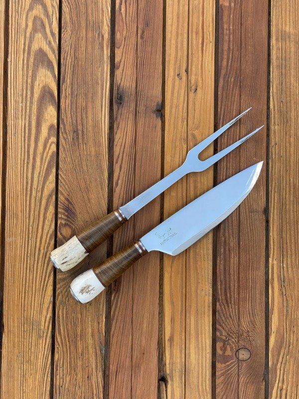 TRINCHE Y CUCHILLO TROZADOR SETTER MADE/CIERVO - FIRE CHILE - 5