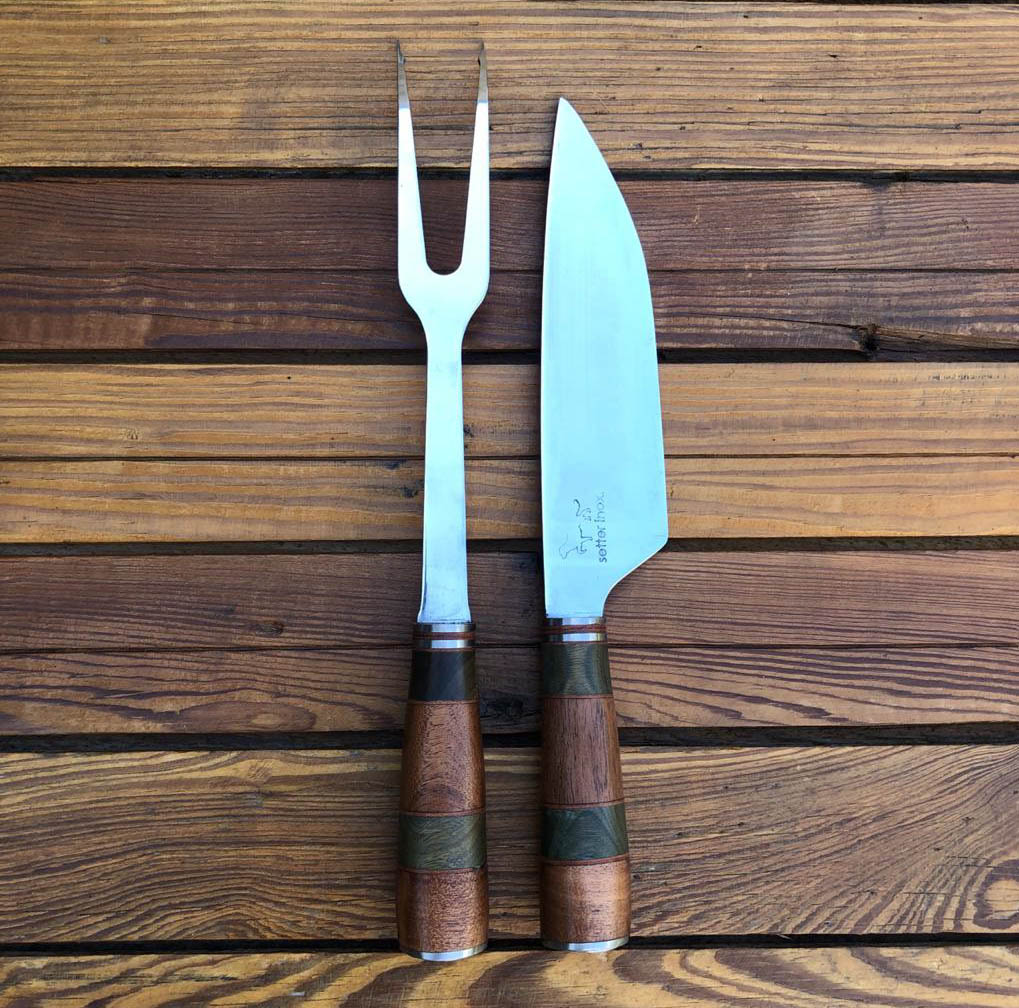 TRINCHE Y CUCHILLO TROZADOR SETTER MADERA - FIRE CHILE - 2