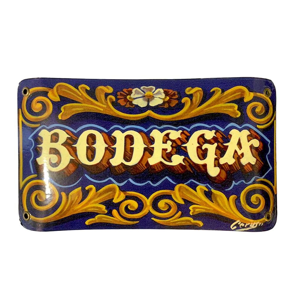 CARTEL CHAPA 13X22 BODEGA (FILETEADO) - FIRE CHILE - 1