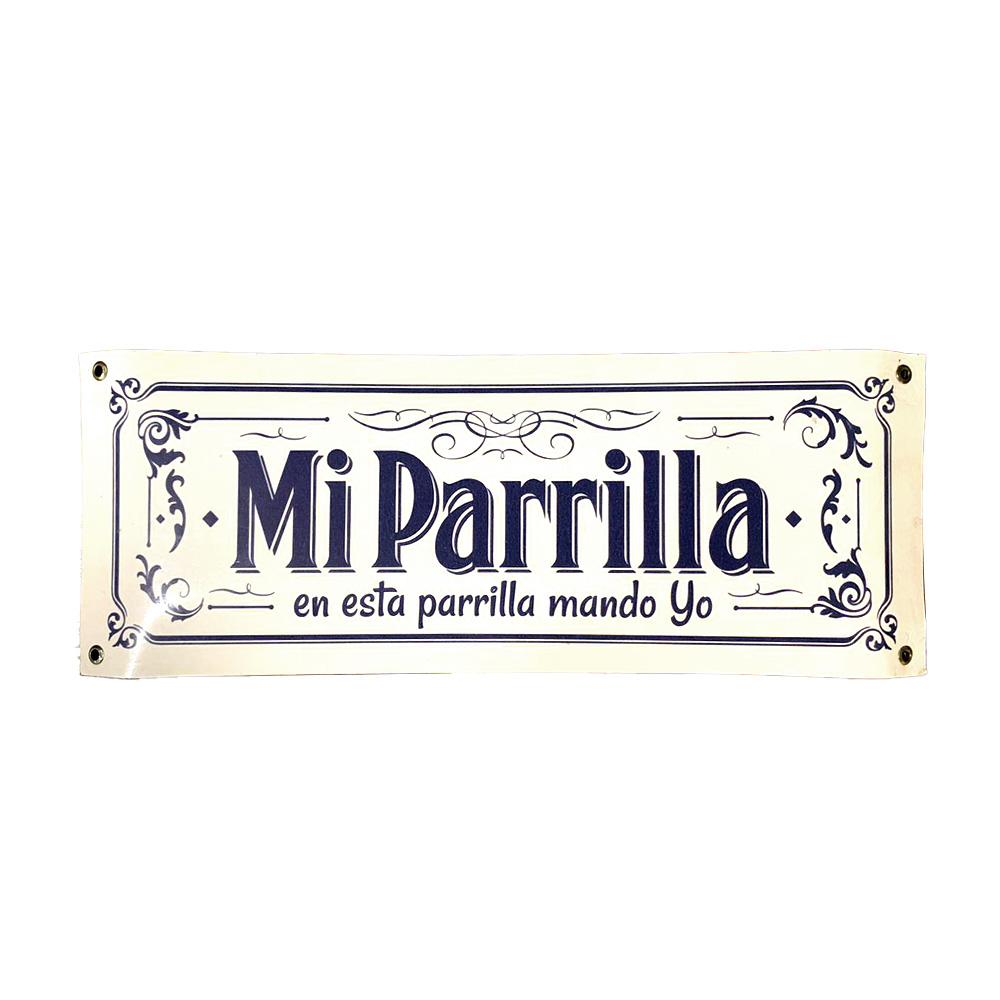 CARTEL CHAPA 14X37 MI PARRILLA EN ESTA PARRILLA.. - FIRE CHILE - 1