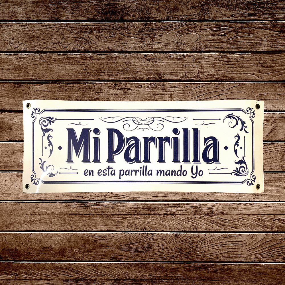 CARTEL CHAPA 14X37 MI PARRILLA EN ESTA PARRILLA.. - FIRE CHILE - 2