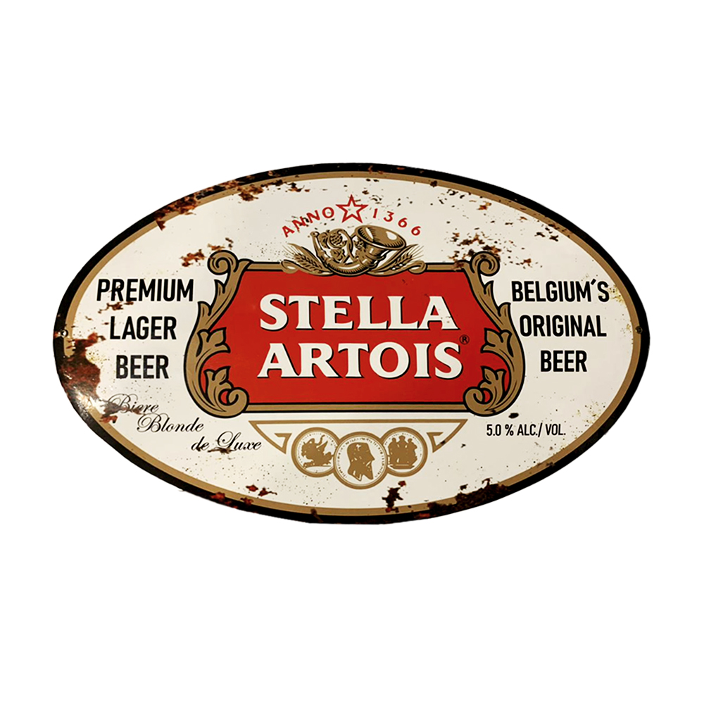 CARTEL CHAPA OVALO / DIAMANTE STELLA ARTOIS - FIRE CHILE - 1