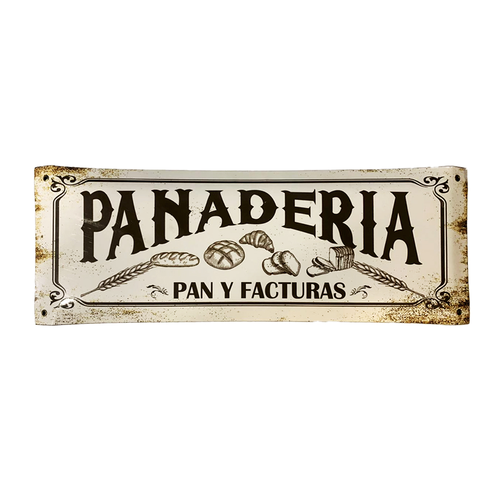 CARTEL CHAPA 20X54 PANADERIA - FIRE CHILE - 1