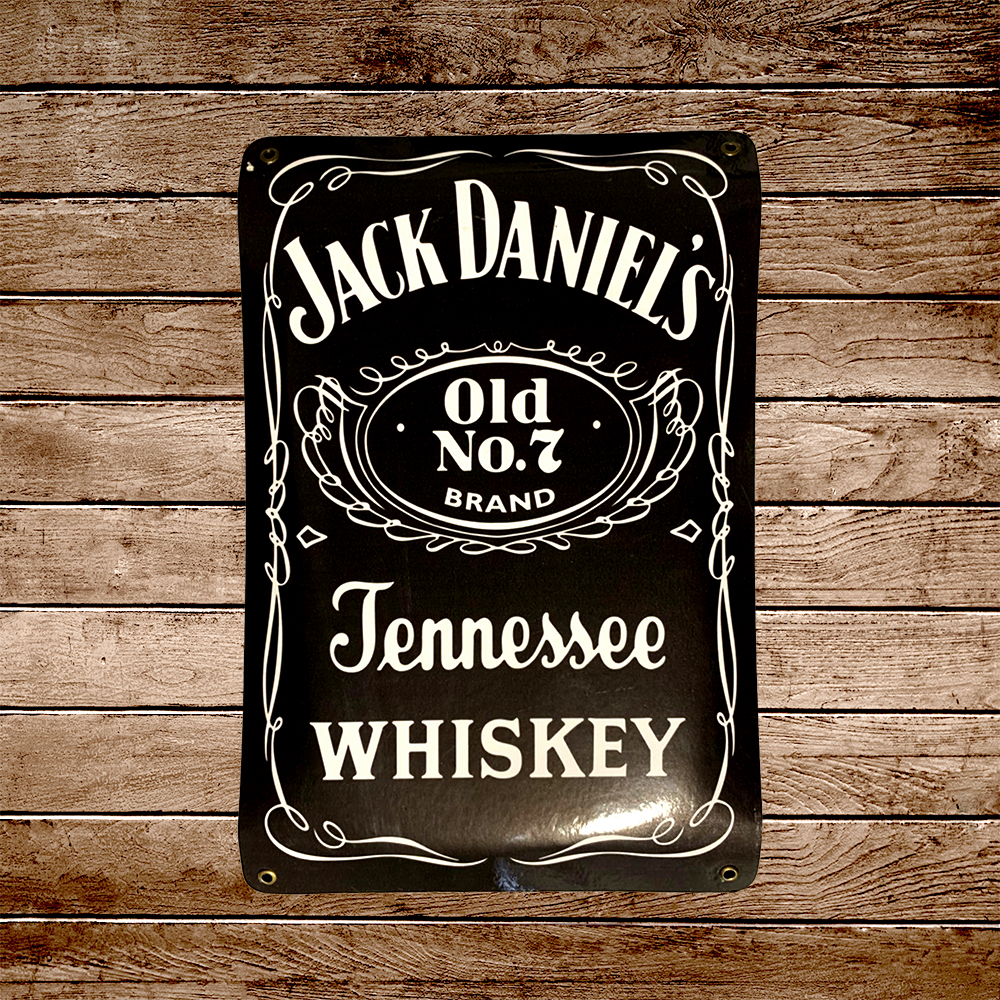 CARTEL CHAPA 25X35 JACK DANIELS NEGRA - FIRE CHILE - 2