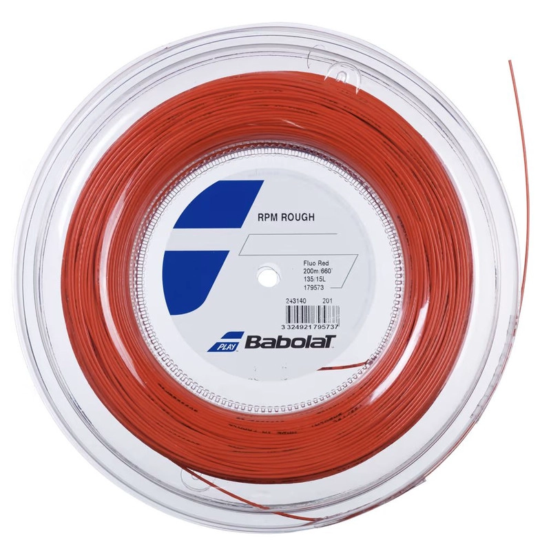 CUERDA TENIS BABOLAT RPM ROUGH 1.30 X 200 MTS ROJO FLUOR - 1
