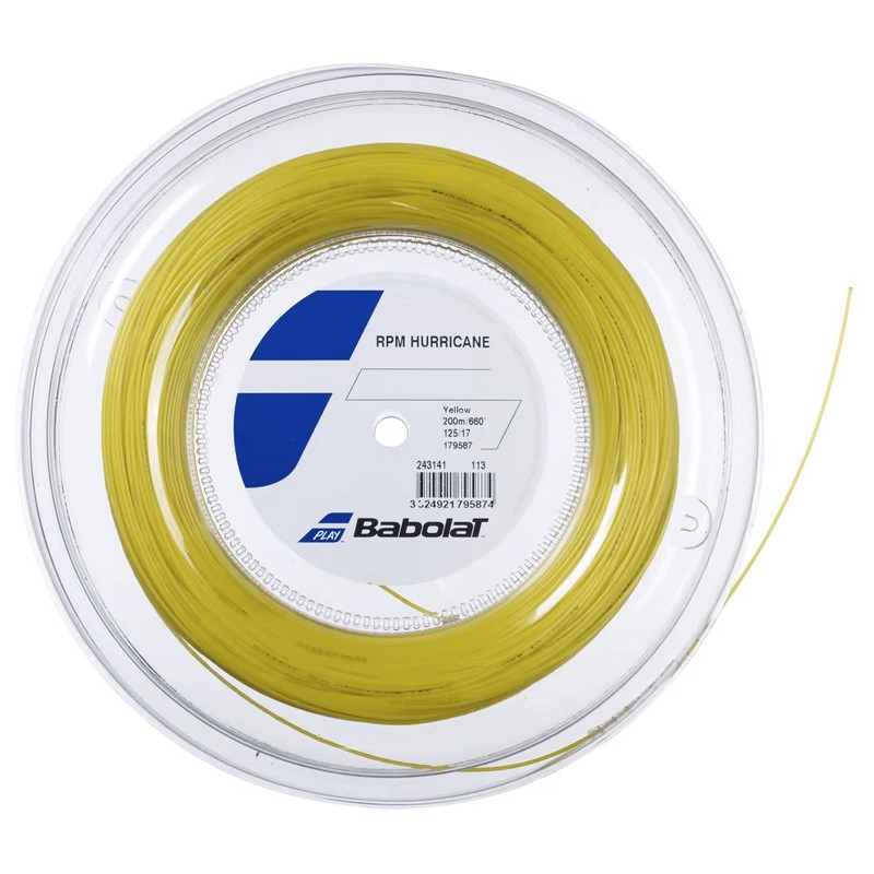 CUERDA TENIS BABOLAT RPM HURRICANE 1.30 X 200 MTS AMARILLO - 1