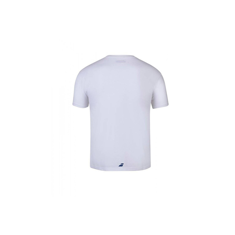 POLERA TENIS HOMBRE BABOLAT ALGODÓN BAB EXCERCISE VINTAGE TEE MEN WHITE - 3