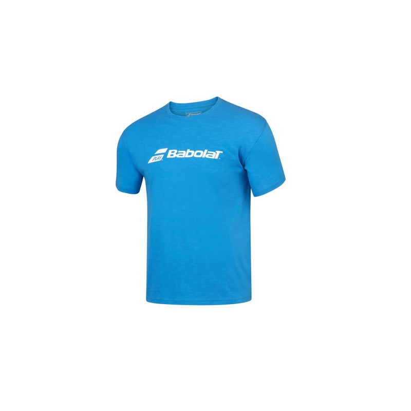 POLERA TENIS HOMBRE BABOLAT ALGODÓN CELESTE BAB EXERCISE TEE MEN ASTER - 2