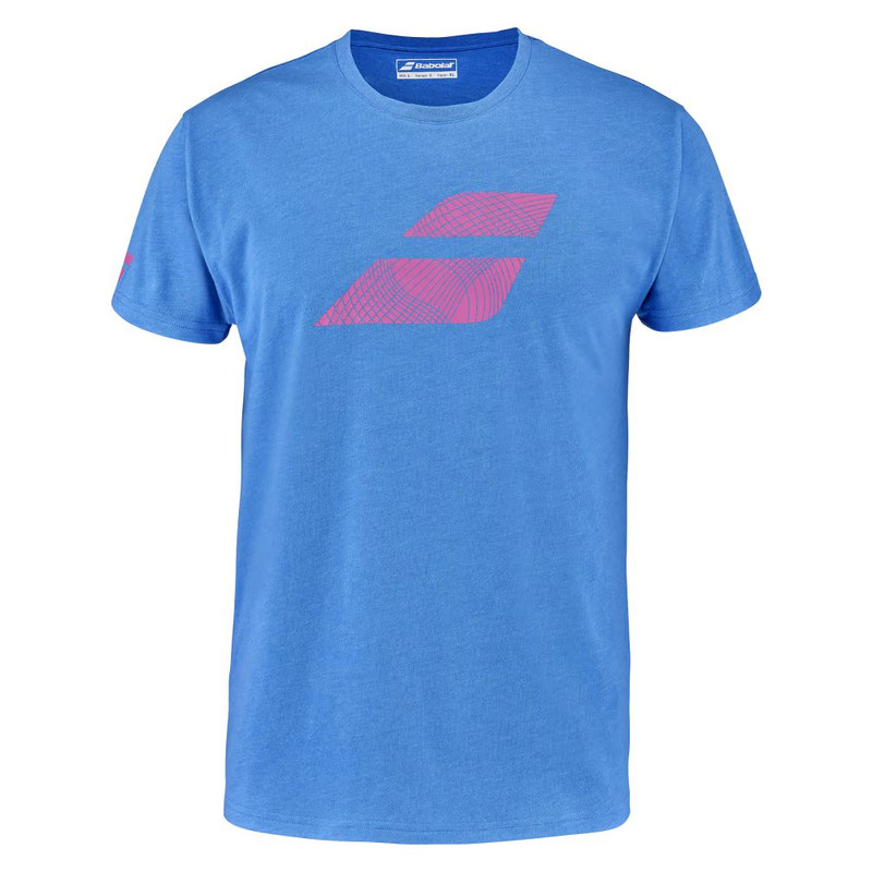 TEE HOMBRE BABOLAT EXERCISE BIG FLAG MEN / FRENCH BLUE HTHR - 1