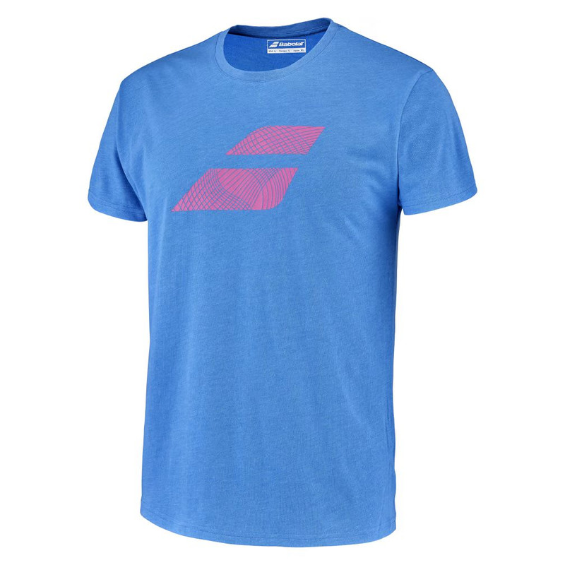 TEE HOMBRE BABOLAT EXERCISE BIG FLAG MEN / FRENCH BLUE HTHR - 2
