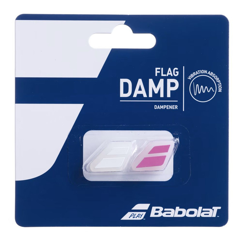 ANTIVIBRADOR TENIS BABOLAT FLAG DAMP X2 BLANCO-ROSA - 1
