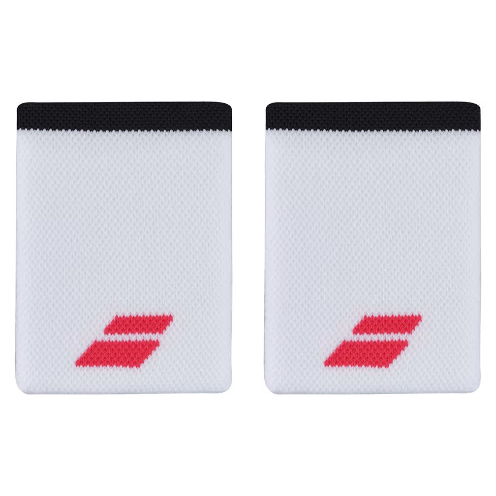 MUÑEQUERAS BABOLAT TENIS LOGO JUMBO BLANCO - ROJO - 1