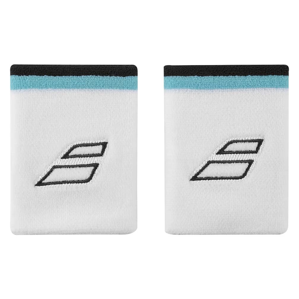 MUÑEQUERAS BABOLAT TENIS TERRY JUMBO BLANCO - AZUL - 1