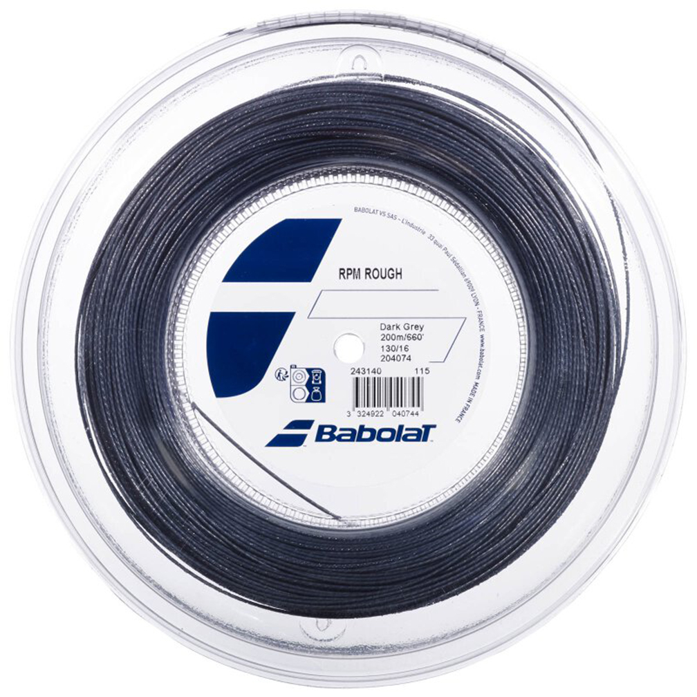 CUERDA TENIS BABOLAT RPM ROUGH 1.30 X 200 MTS (GRIS) - 1