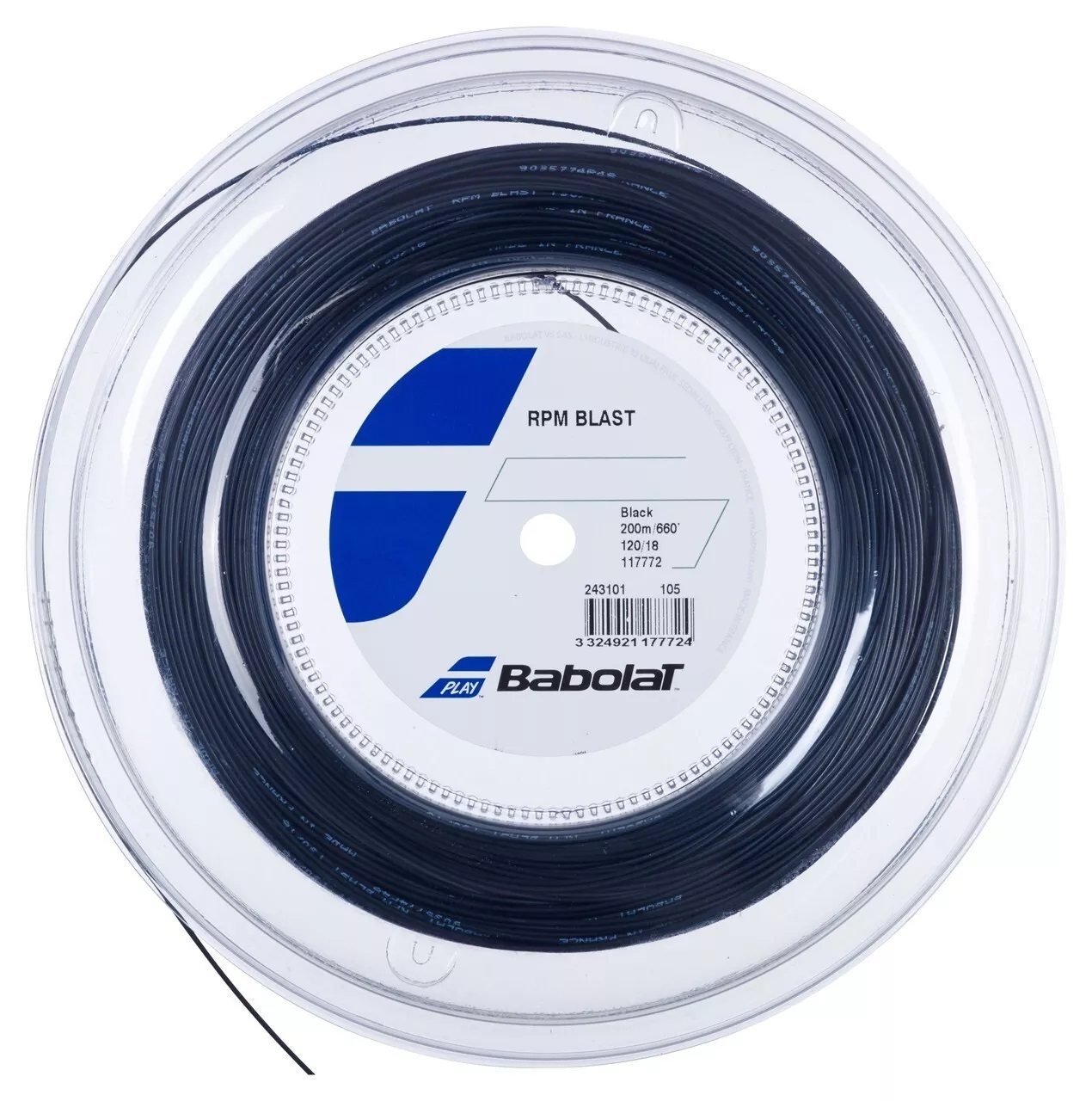 CUERDA TENIS BABOLAT RPM BLAST 1.20 X 200 MTS (NEGRO) - 1