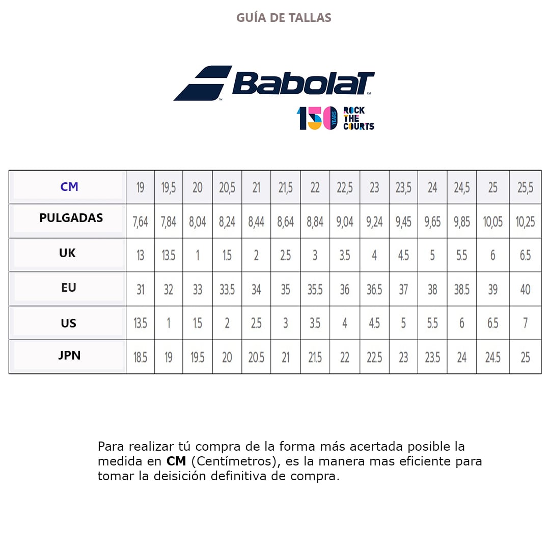 Zapatilla Tenis Jet Mach 3 Junior Clay Boy Babolat - Talla US - 2