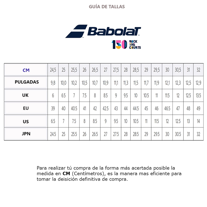 ZAPATILLA TENIS JET TERE 2 CLAY HOMBRE  BABOLAT - TALLA US - 2
