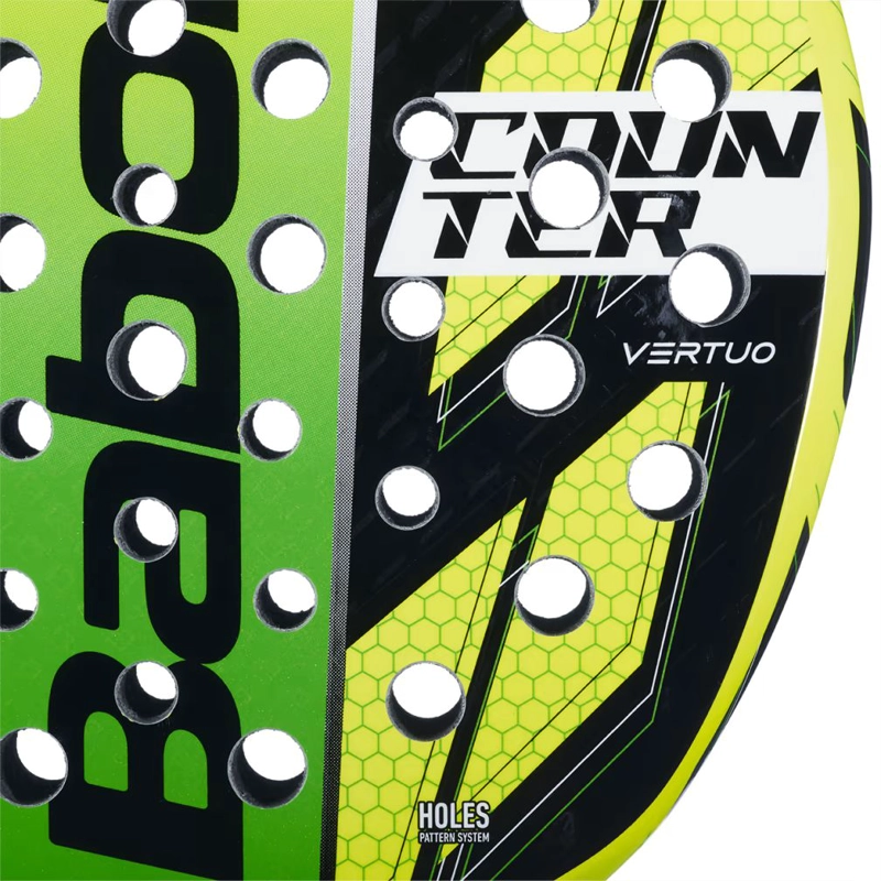 PALA DE PADEL BABOLAT COUNTER VERTUO AMARILLO-VERDE - 5