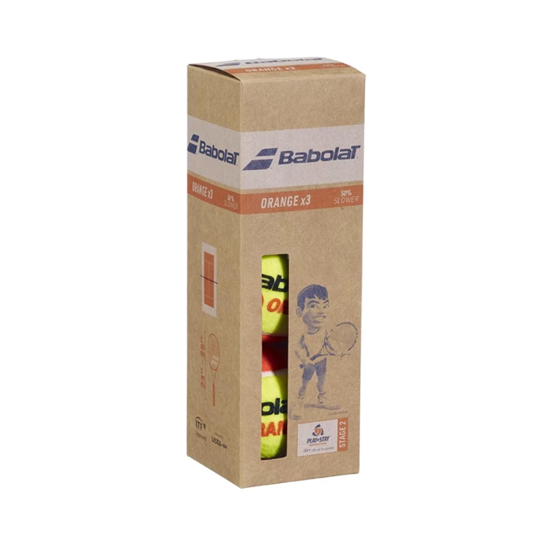ESPECIAL 10 CAJAS PELOTAS TENIS BABOLAT ORANGE - 3 UNIDADES POR CAJA - 2