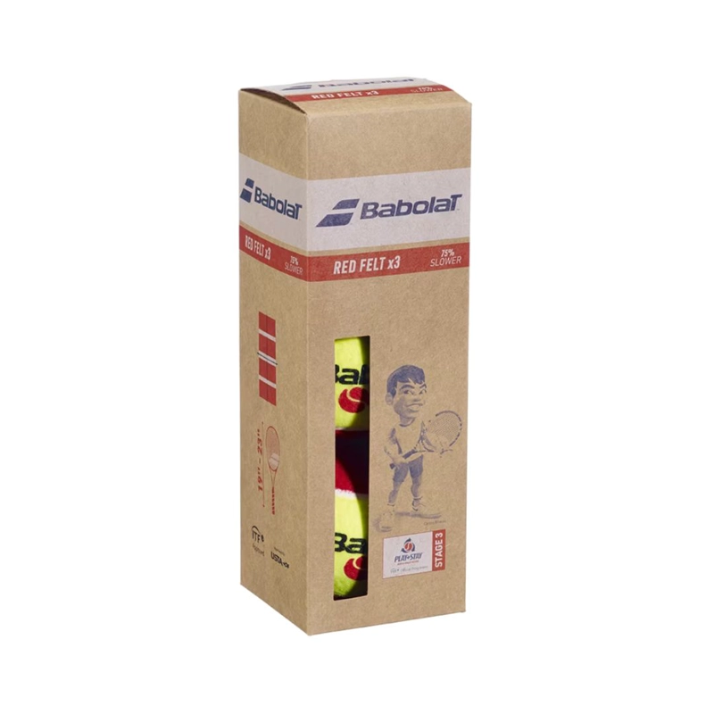 ESPECIAL 5 CAJAS PELOTAS TENIS BABOLAT RED FELT - 3 UNIDADES POR CAJA - 2